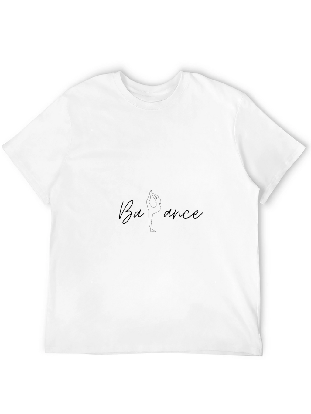 Balance Graphic Print Black T-Shirt