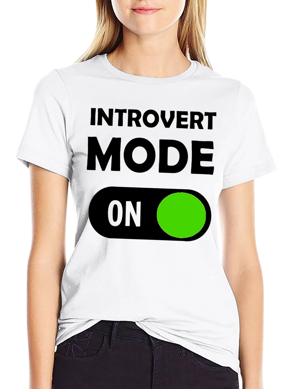 Introvert Mode ON T-Shirt - Black Graphic Tee