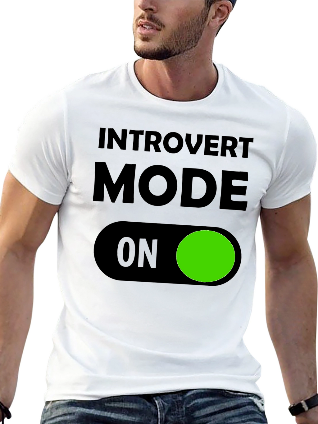 Introvert Mode ON T-Shirt - Black Graphic Tee