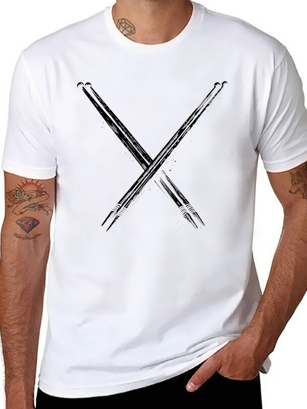 Drumsticks Graphic Black Tee