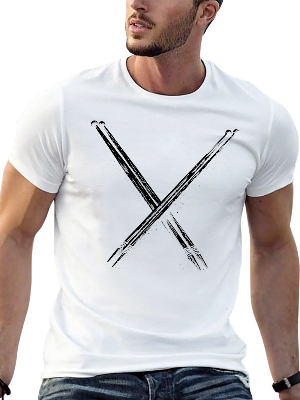 Drumsticks Graphic Black Tee