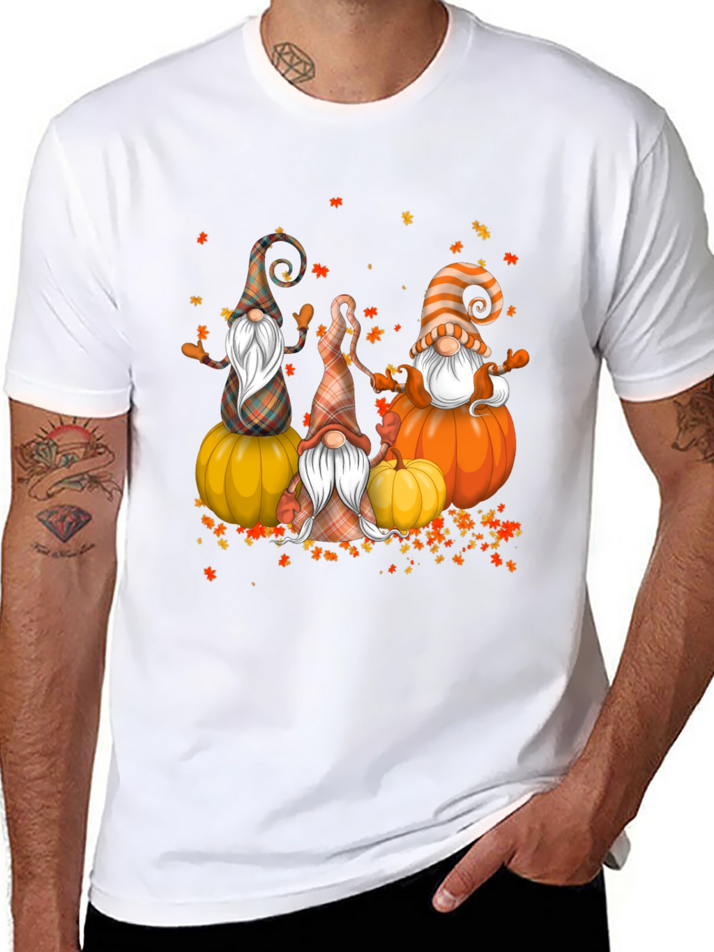 Fall Gnomes on Pumpkins T-Shirt