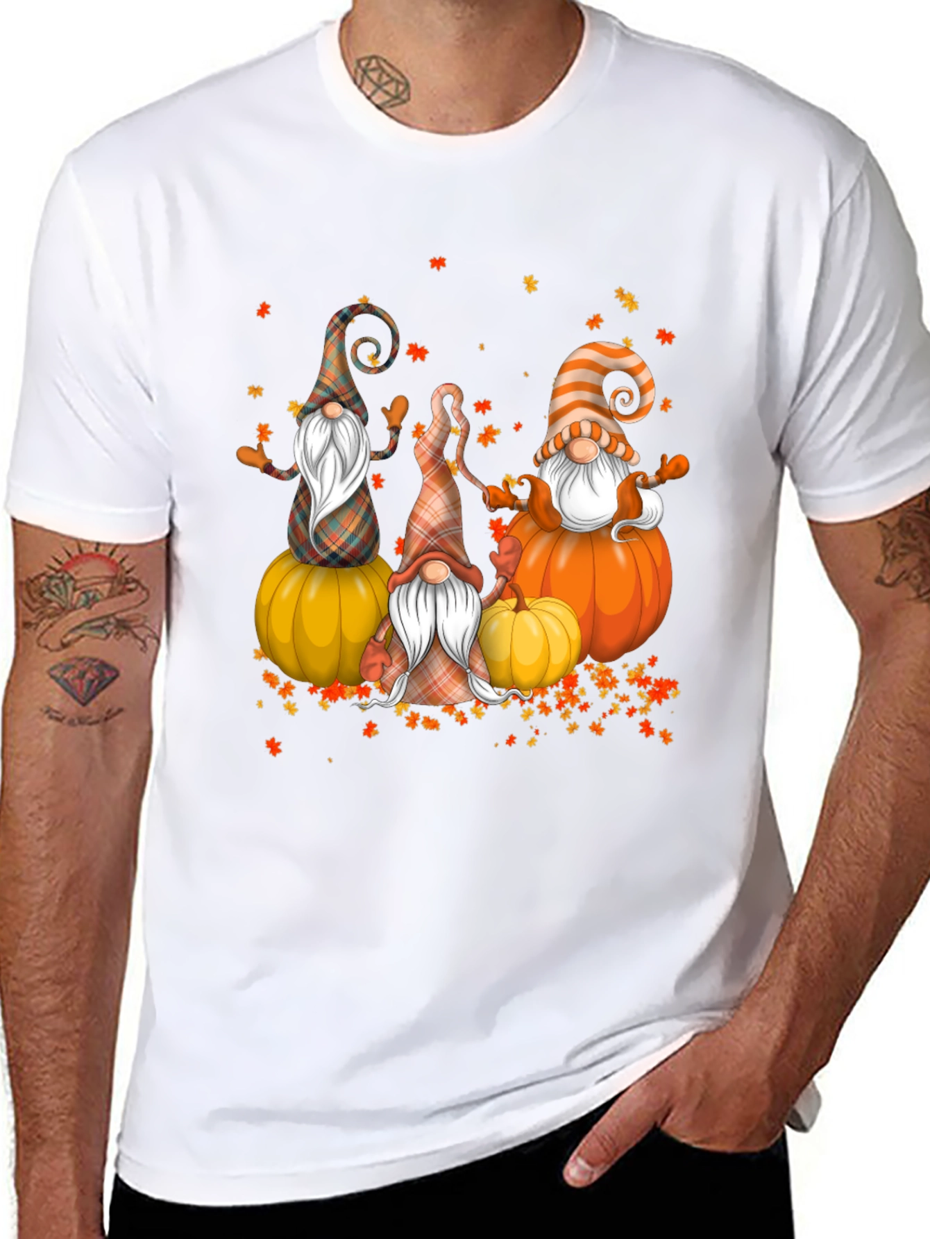 Fall Gnomes on Pumpkins T-Shirt