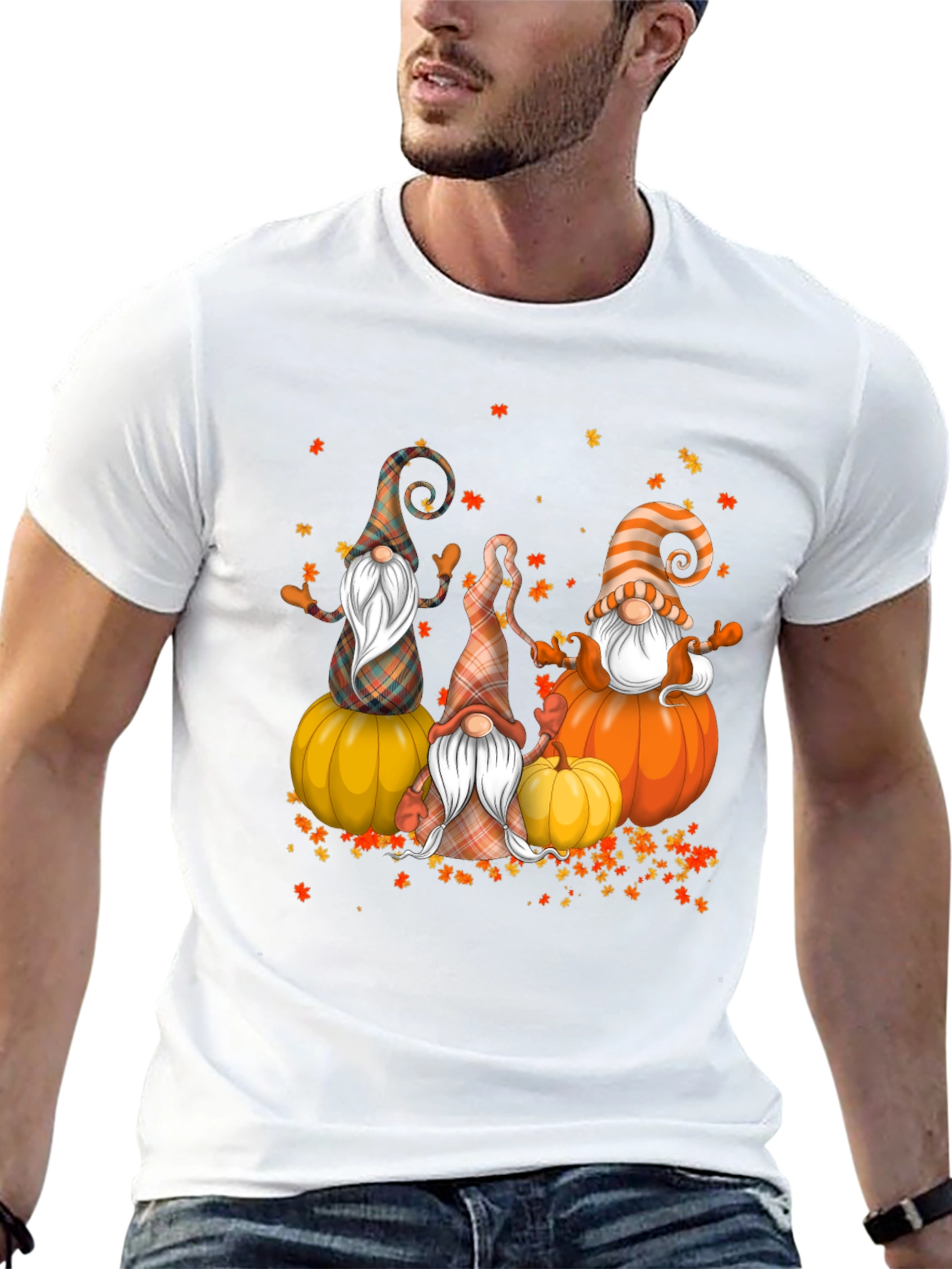 Fall Gnomes on Pumpkins T-Shirt
