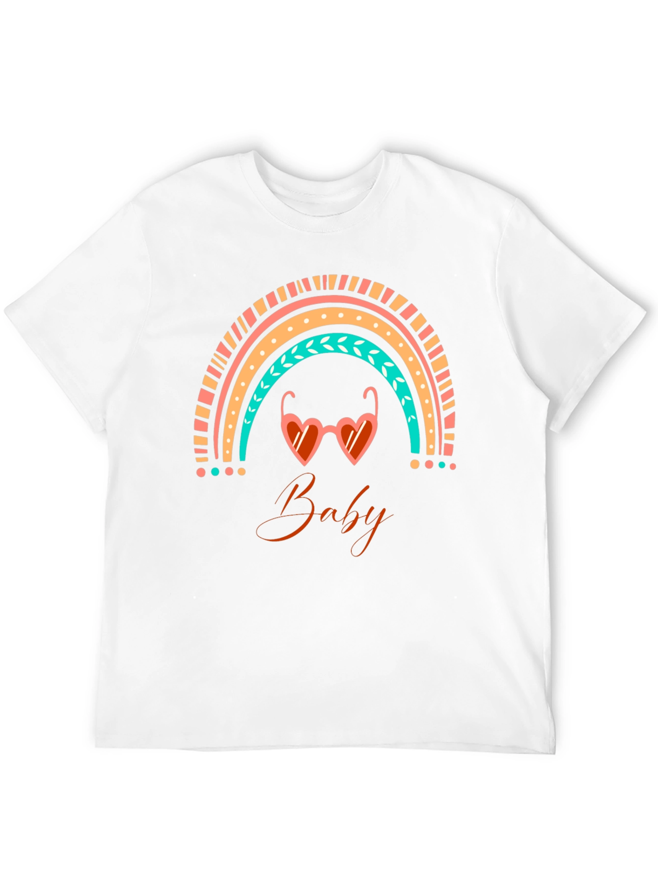 Baby Rainbow Graphic Tee - Trendy Summer Style