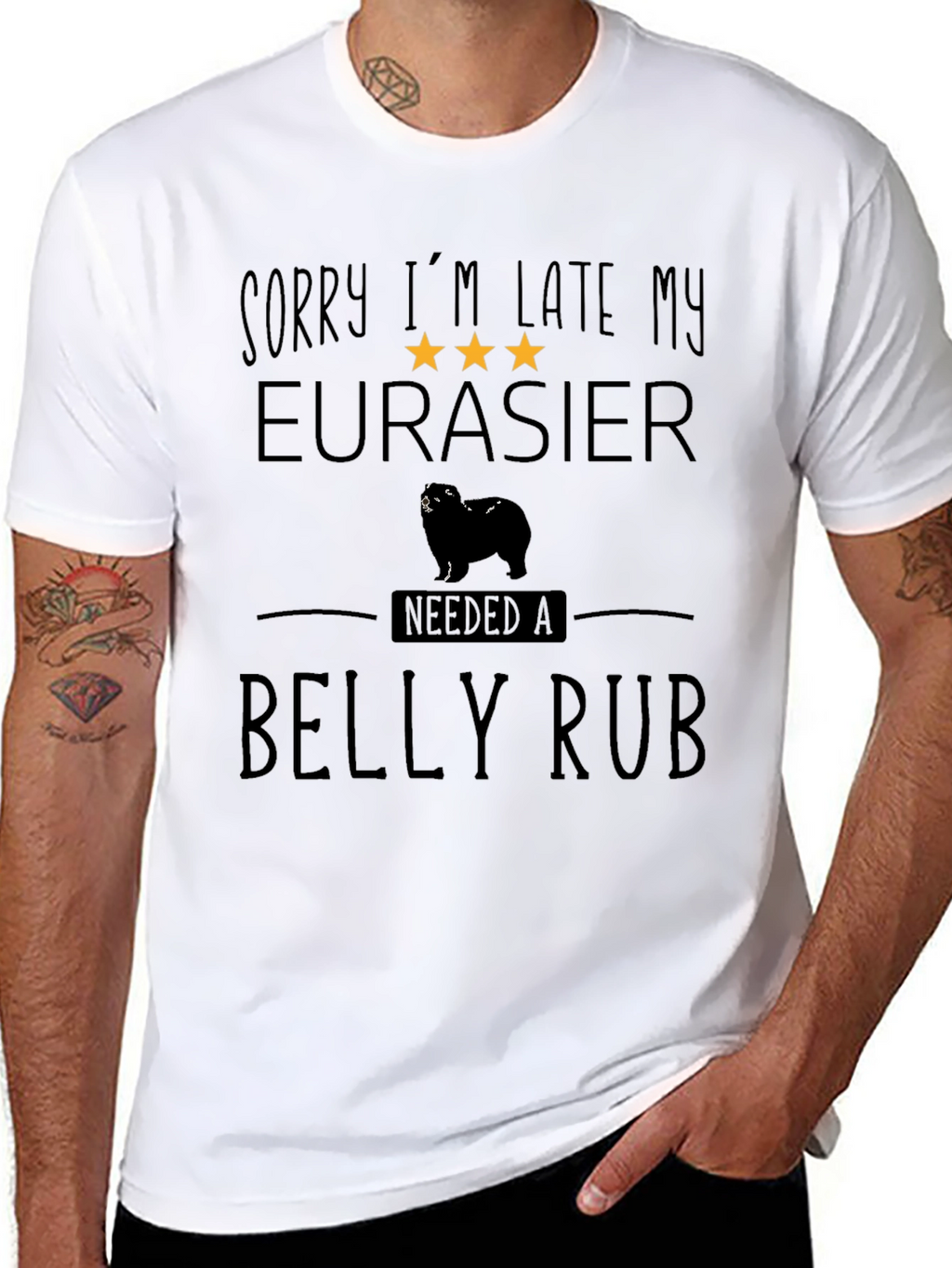 Eurasier Dog Belly Rub T-Shirt