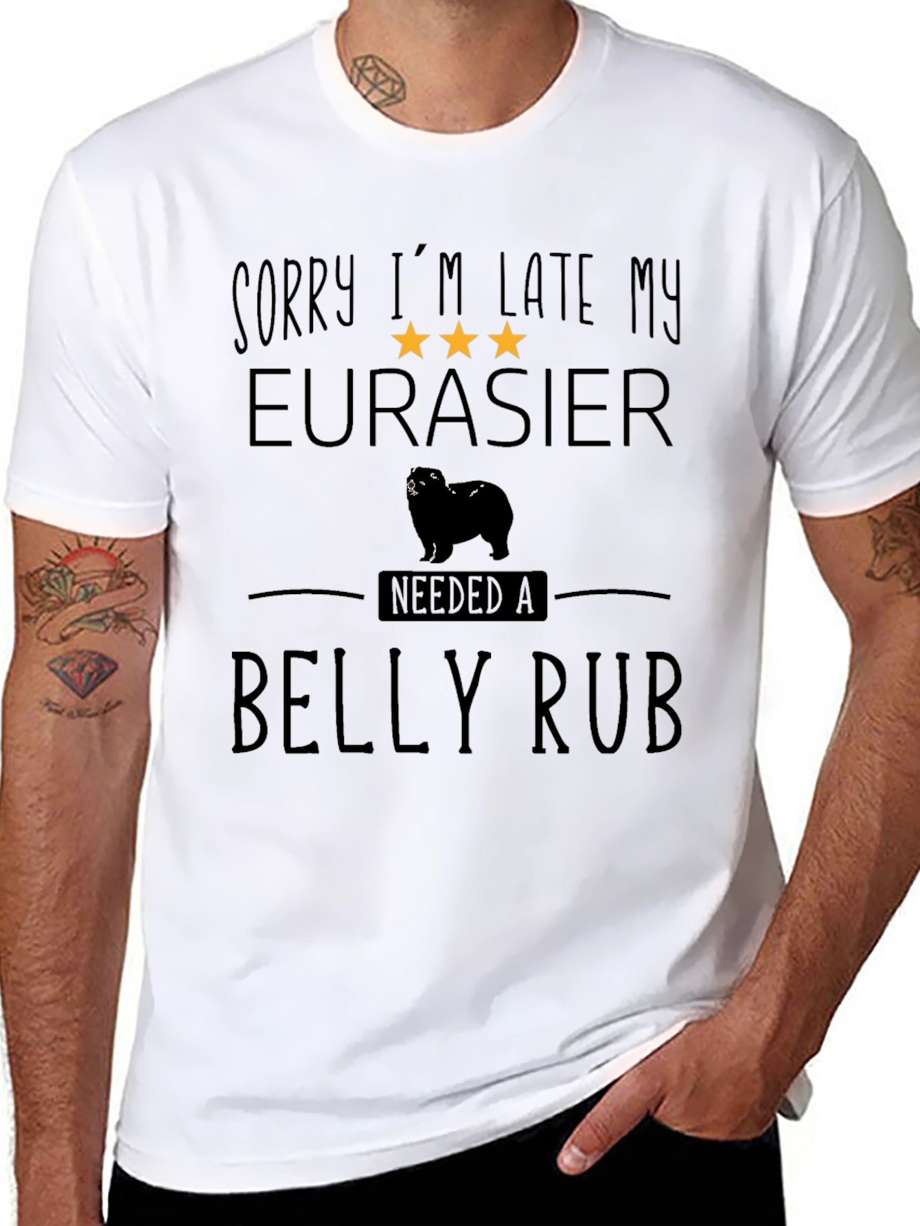 Eurasier Dog Belly Rub T-Shirt