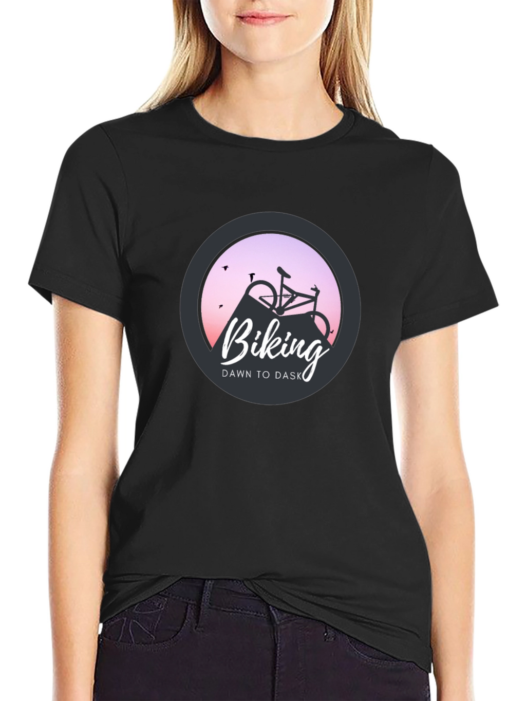 Biking Dawn to Dusk Graphic Tee