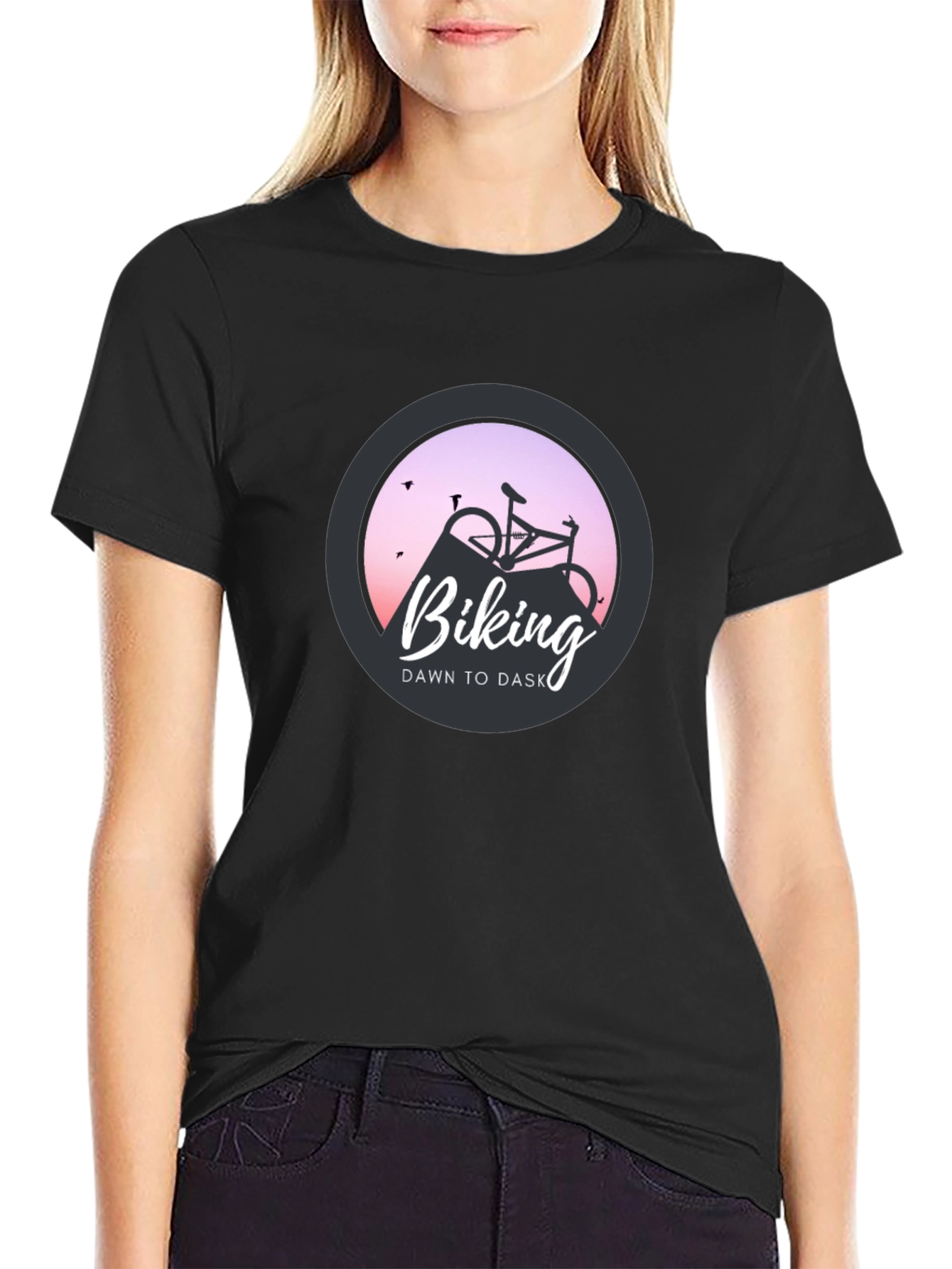 Biking Dawn to Dusk Graphic Tee