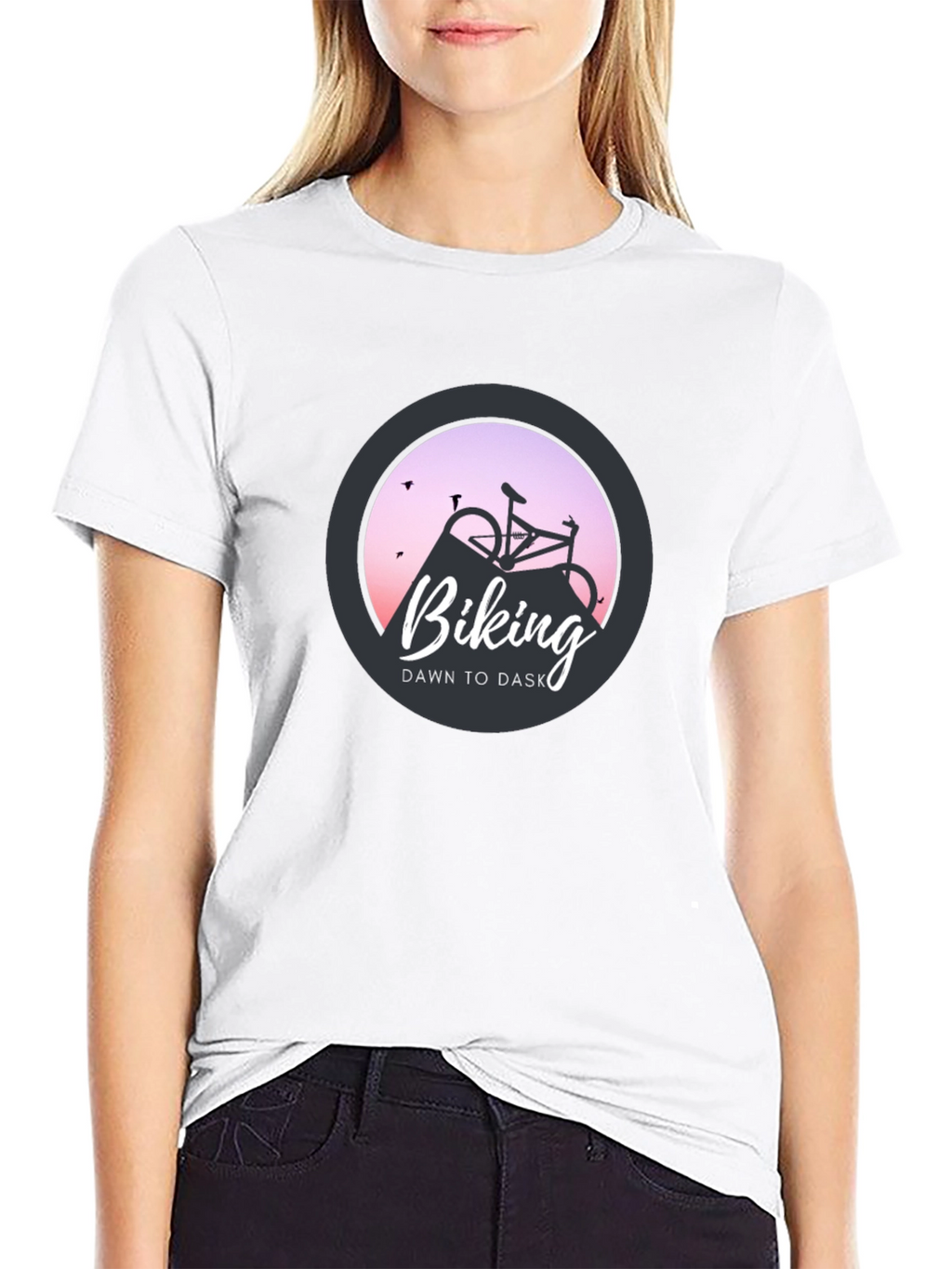 Biking Dawn to Dusk Graphic Tee