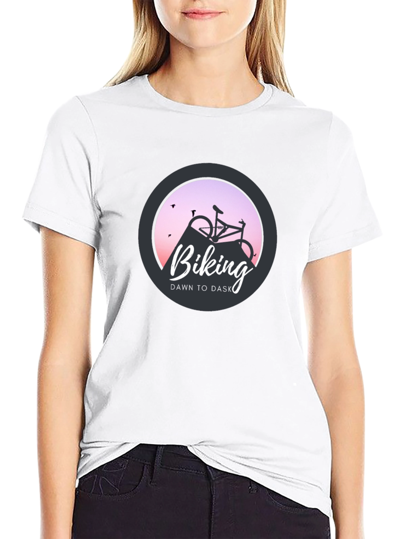Biking Dawn to Dusk Graphic Tee