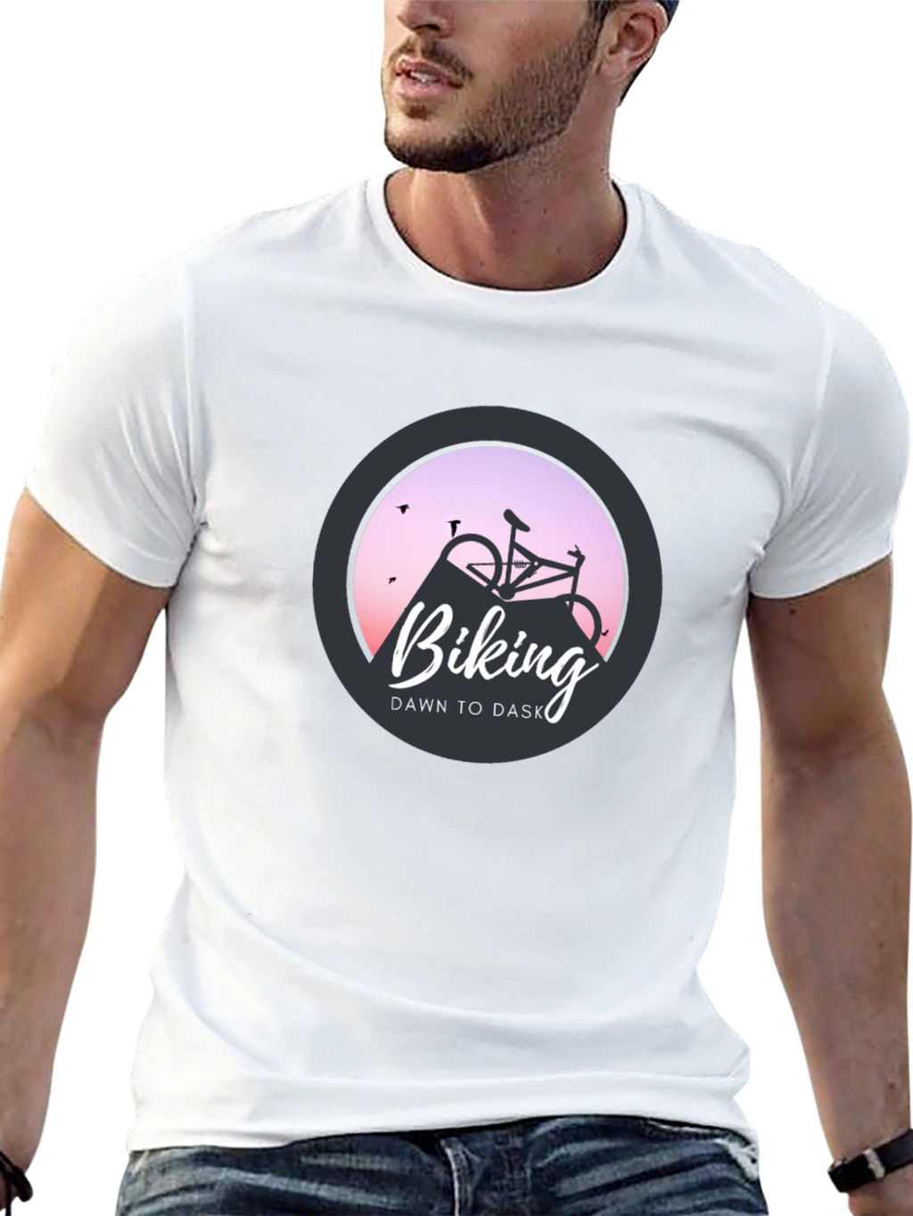 Biking Dawn to Dusk Graphic Tee