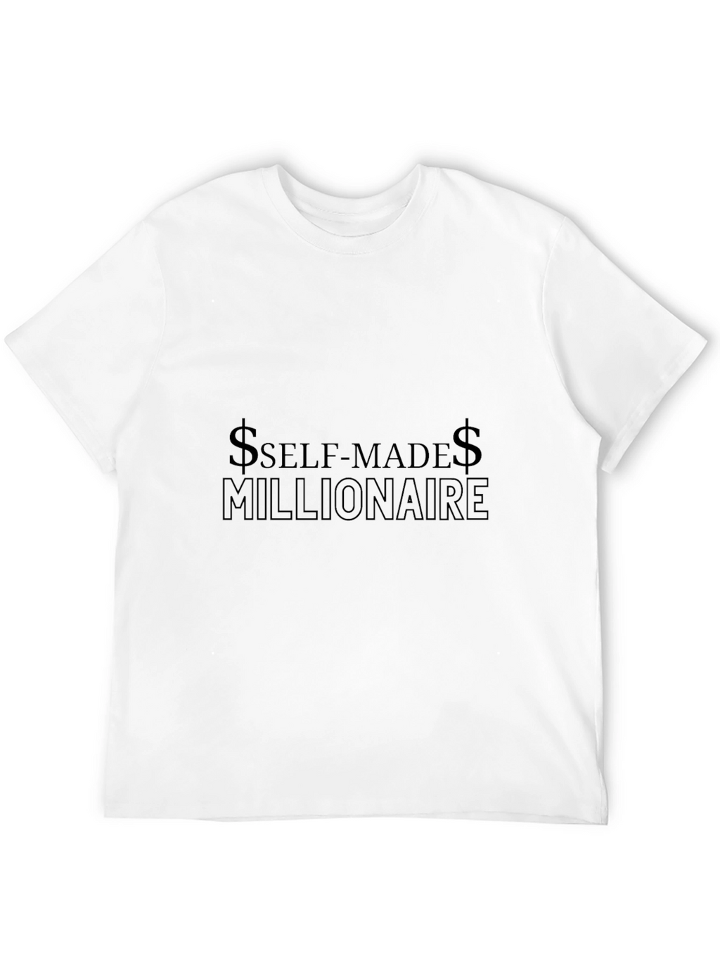 Self-Made Millionaire Black T-Shirt