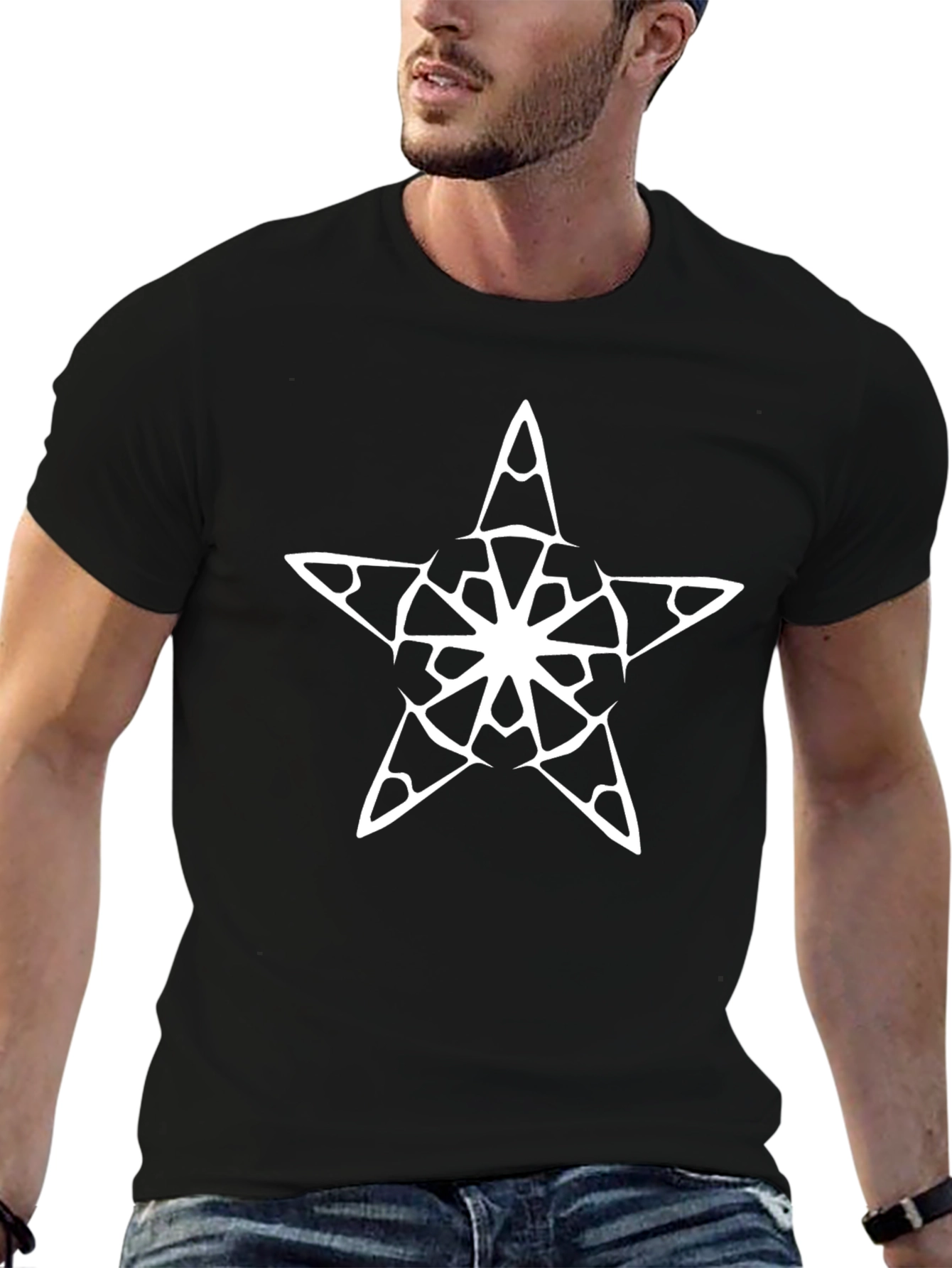 Star Mandala Black T-Shirt