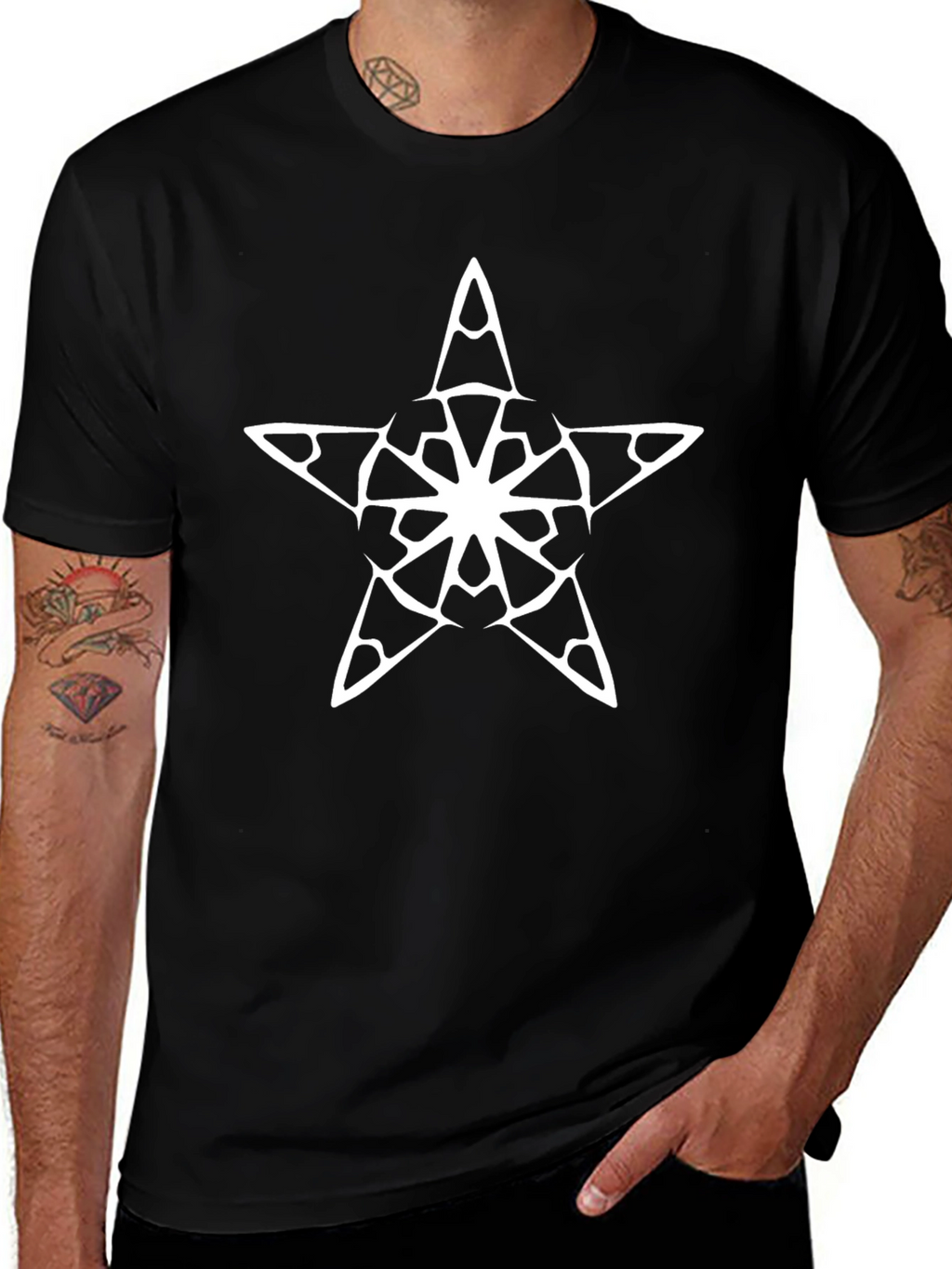 Star Mandala Black T-Shirt