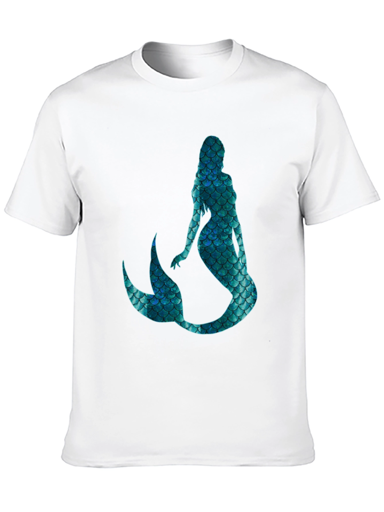 Mystic Mermaid Scale Graphic Black T-Shirt