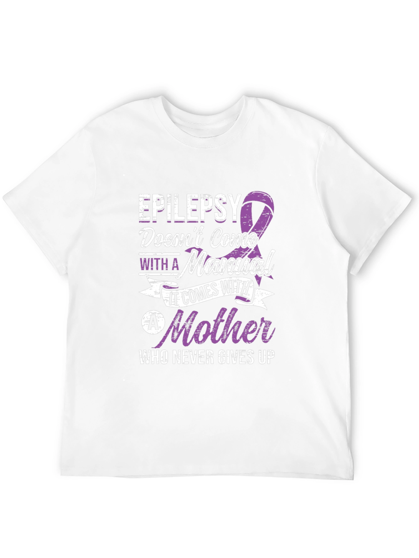 Epilepsy Mother T-Shirt Purple Ribbon