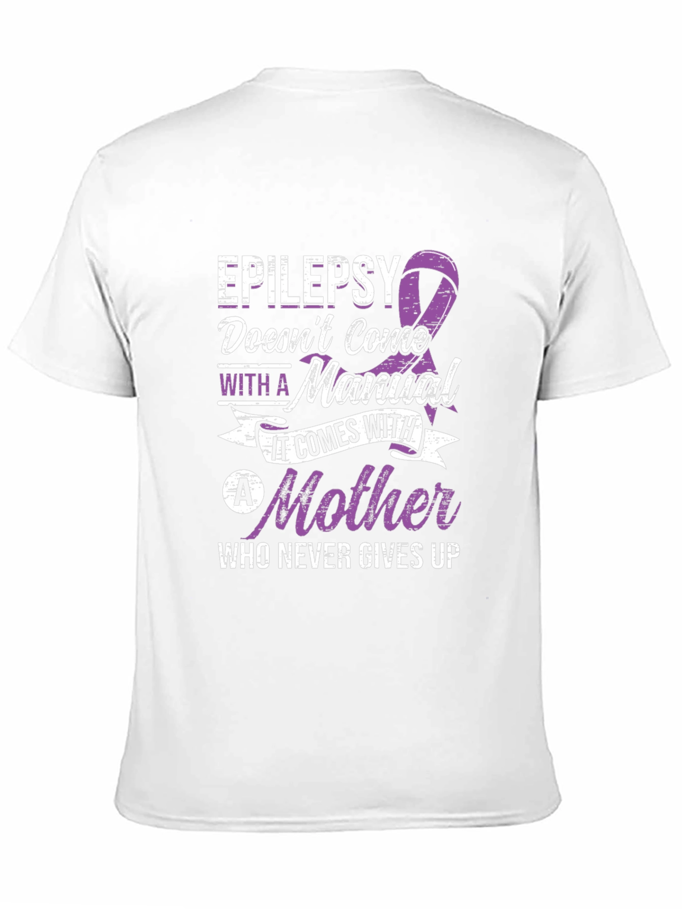Epilepsy Mother T-Shirt Purple Ribbon