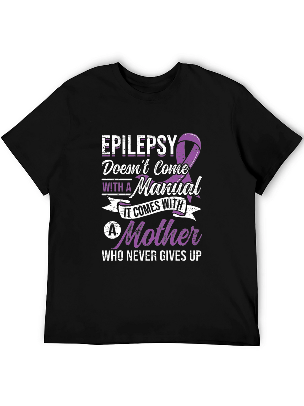 Epilepsy Mother T-Shirt Purple Ribbon