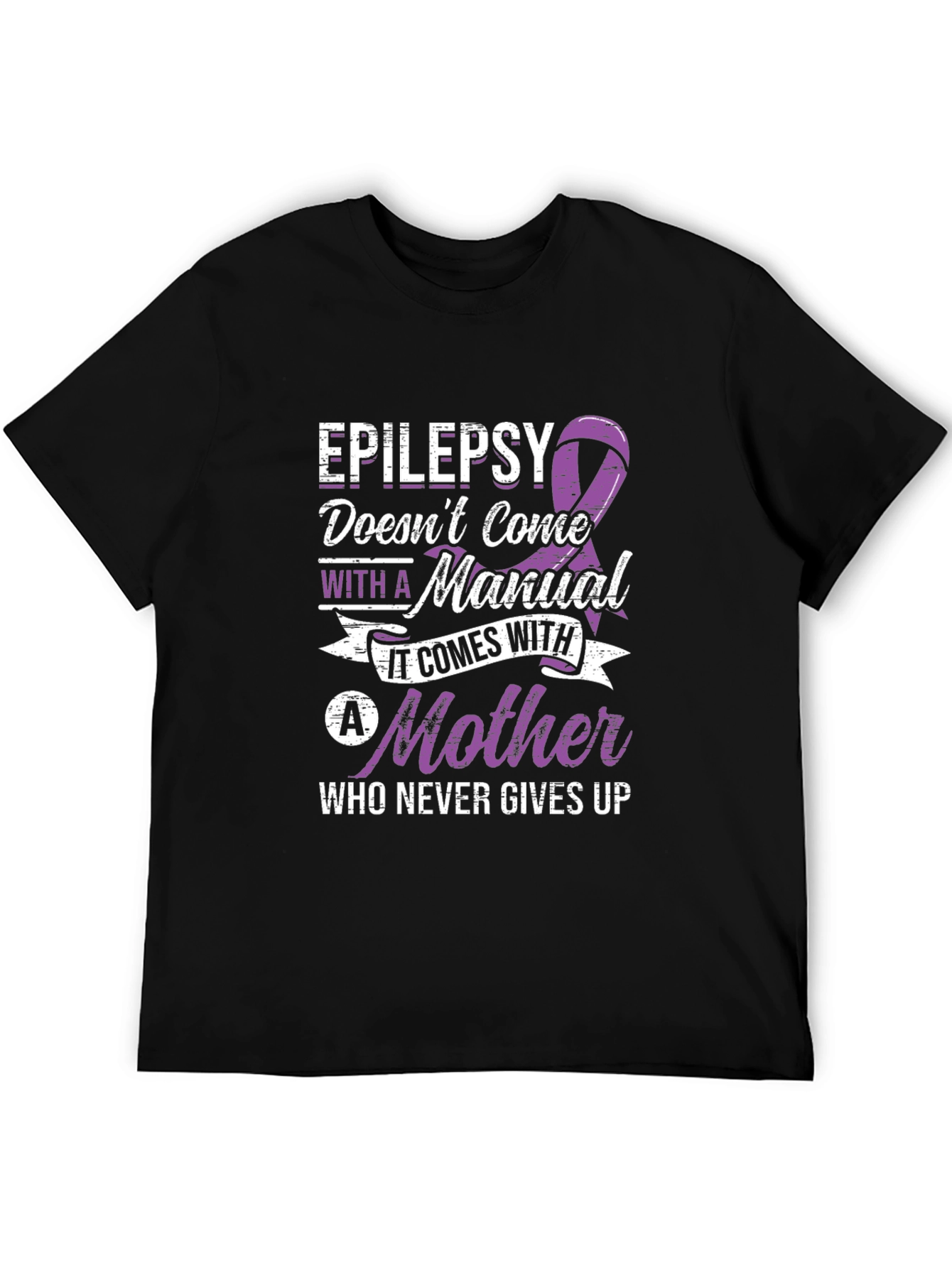 Epilepsy Mother T-Shirt Purple Ribbon
