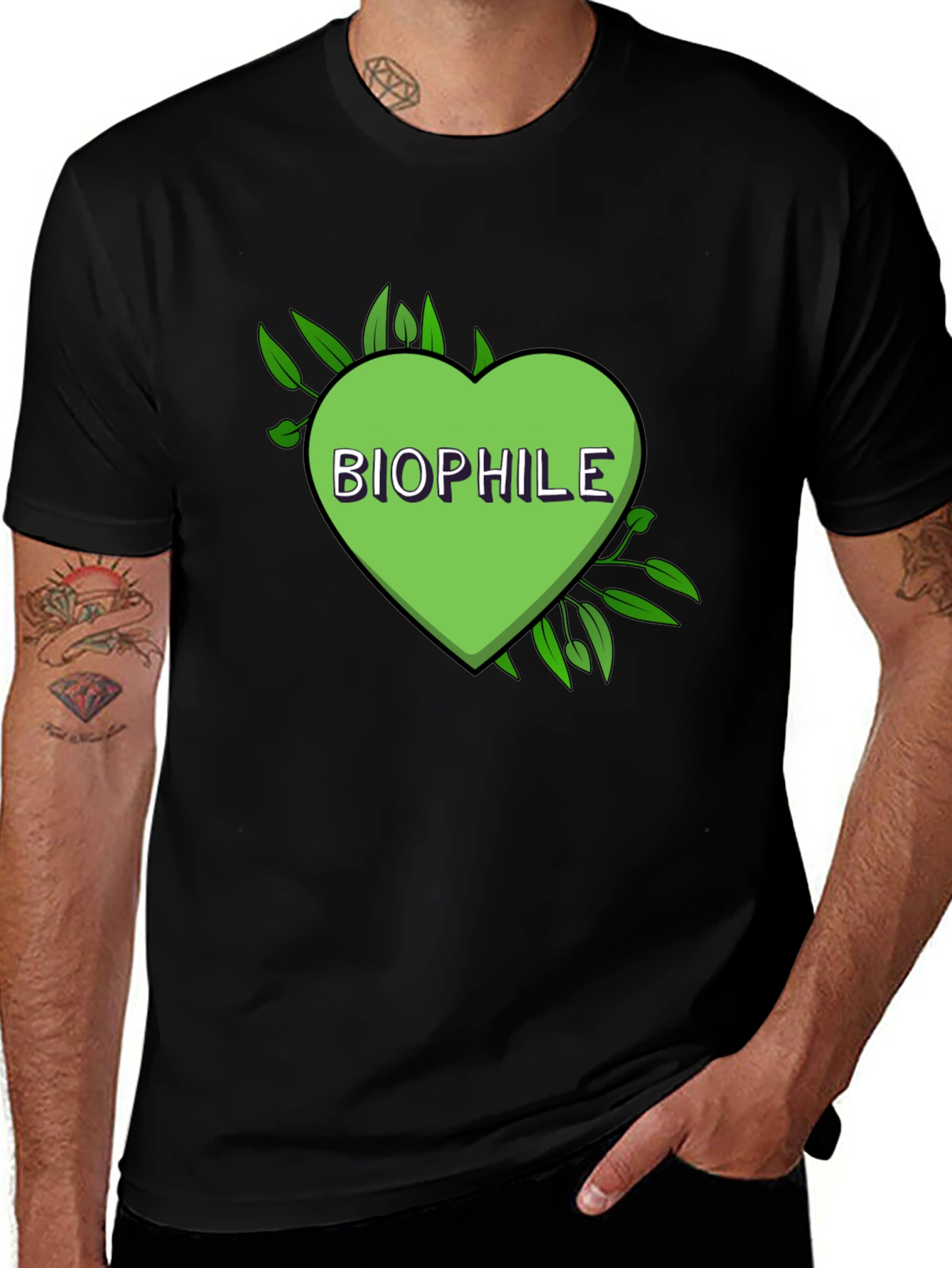 Biophile Heart Graphic Tee - Nature Lover Shirt