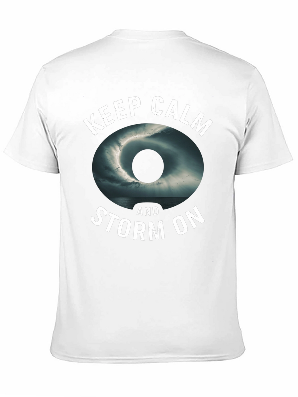Keep Calm and Storm On Black Graphic Tee