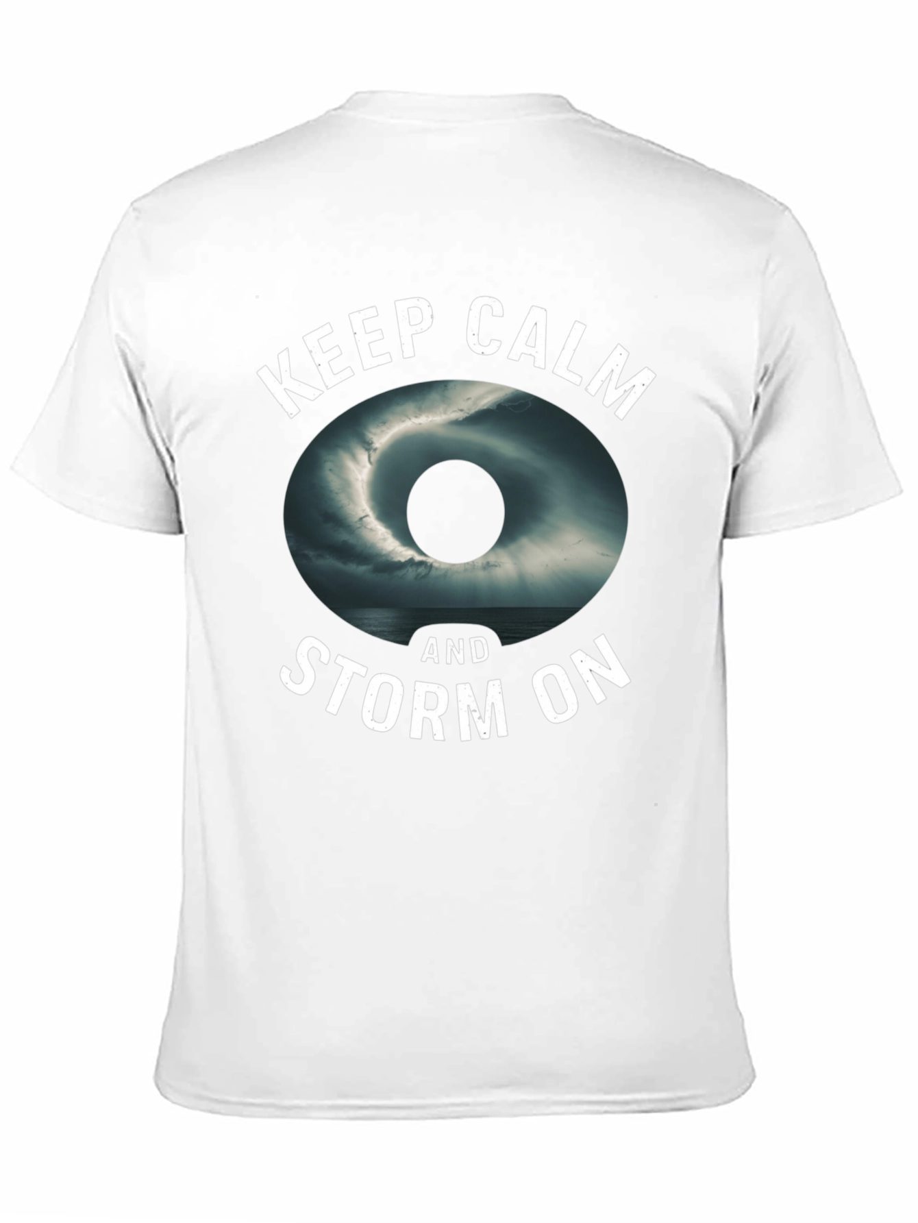 Keep Calm and Storm On Black Graphic Tee