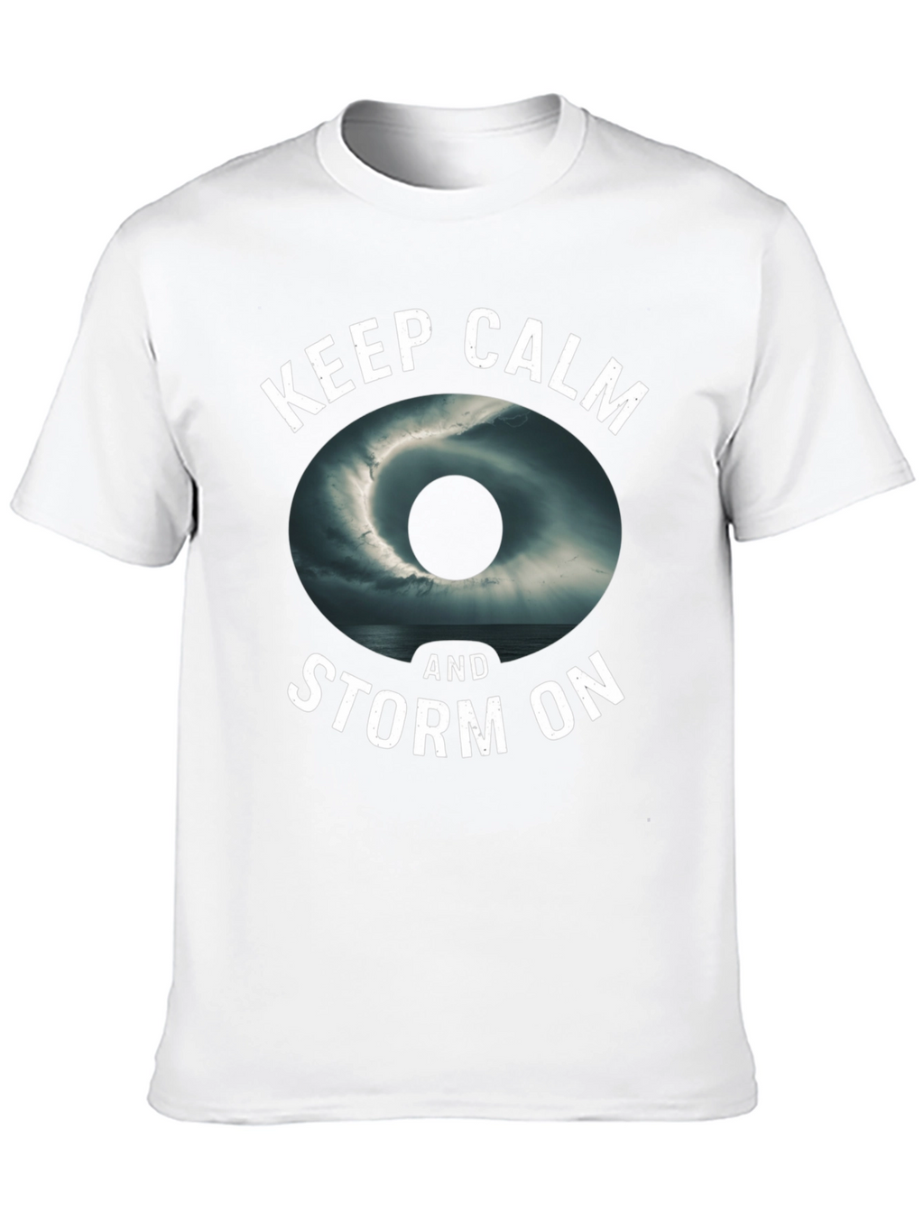 Keep Calm and Storm On Black Graphic Tee