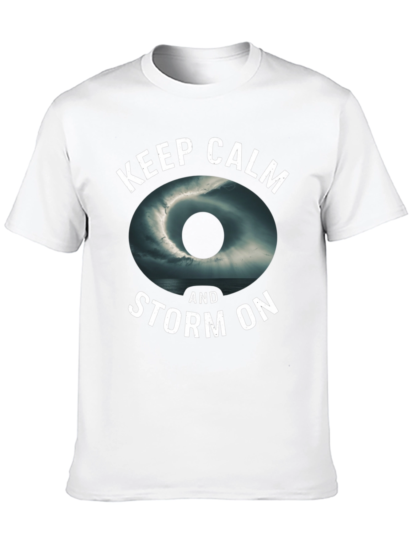 Keep Calm and Storm On Black Graphic Tee