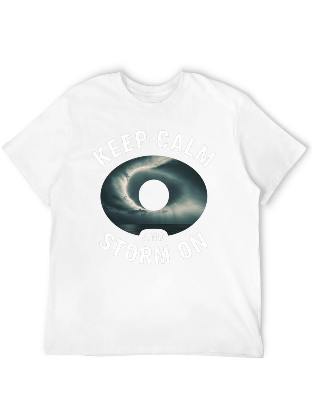 Keep Calm and Storm On Black Graphic Tee