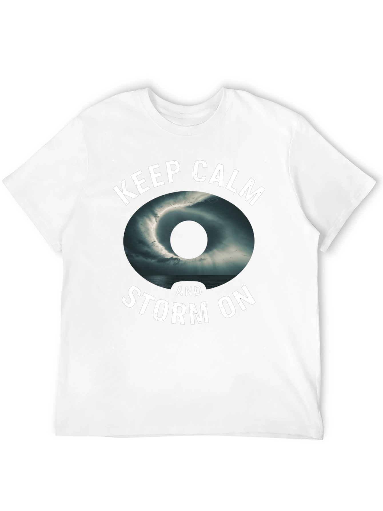 Keep Calm and Storm On Black Graphic Tee