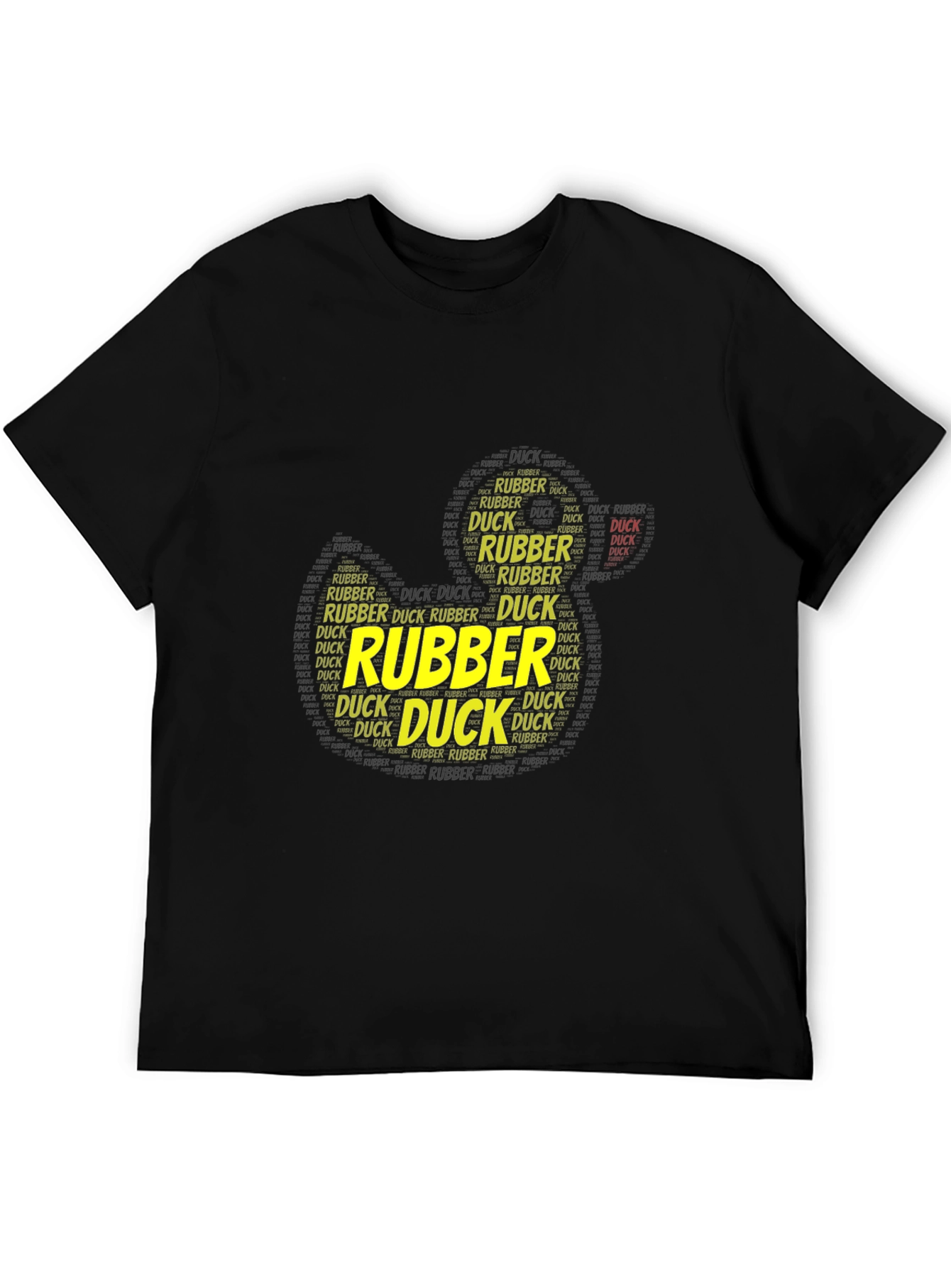 Rubber Duck Word Art Black T-Shirt