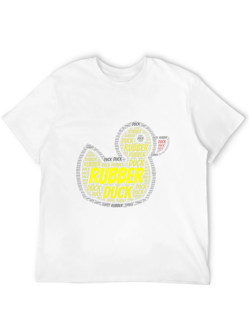 Rubber Duck Word Art Black T-Shirt