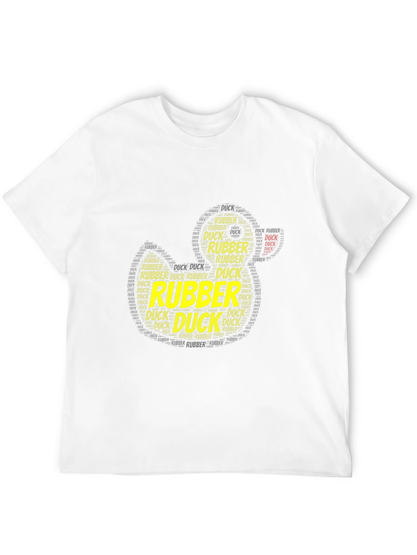 Rubber Duck Word Art Black T-Shirt