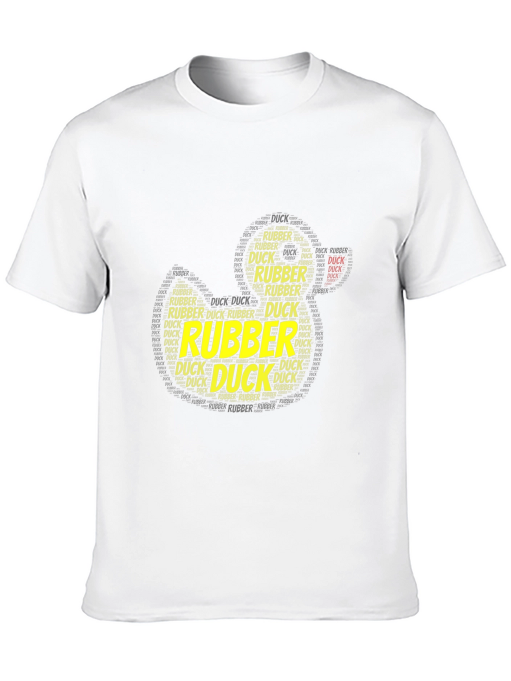 Rubber Duck Word Art Black T-Shirt