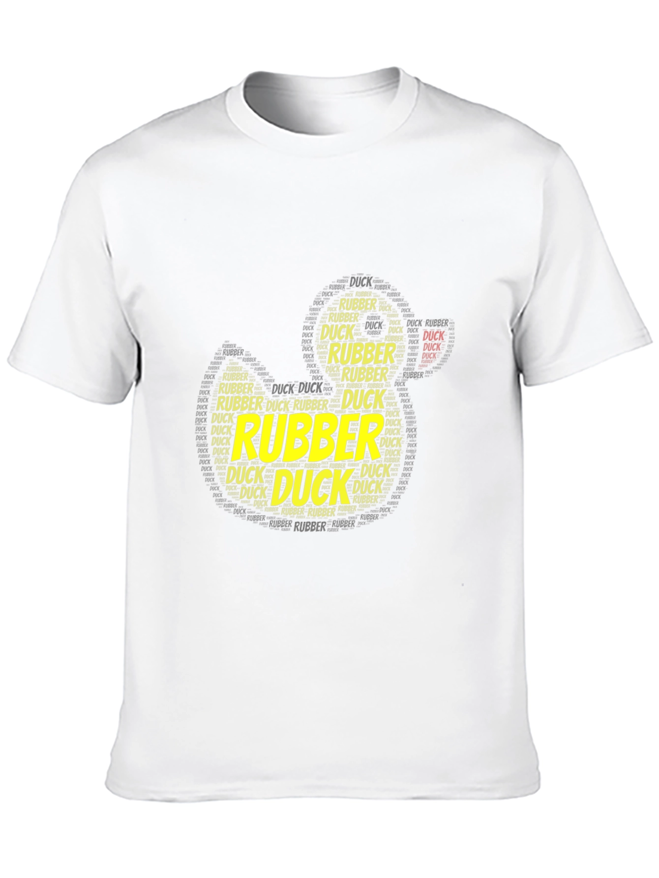 Rubber Duck Word Art Black T-Shirt