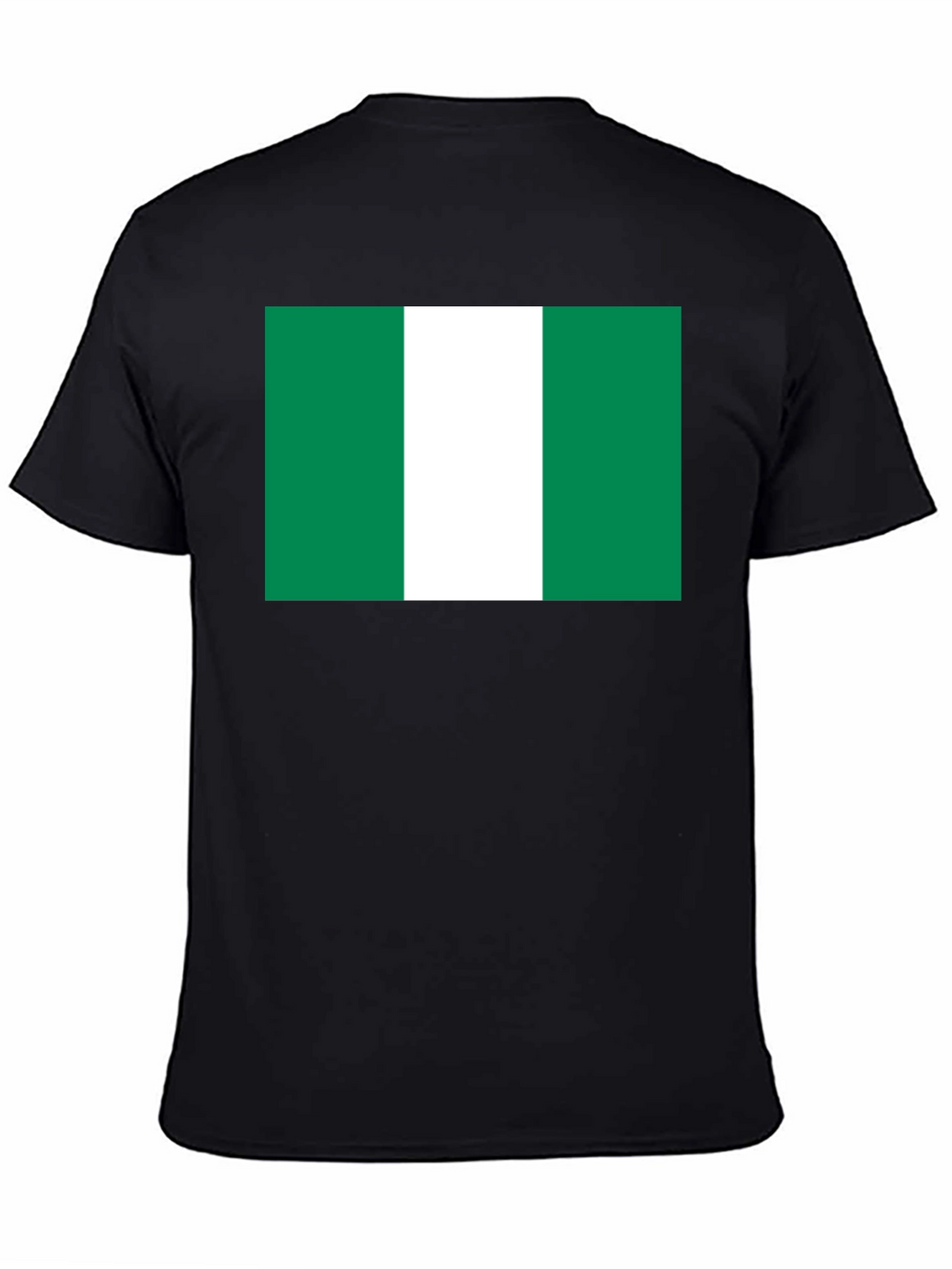 Nigeria Flag T-Shirt - Black Cotton Tee