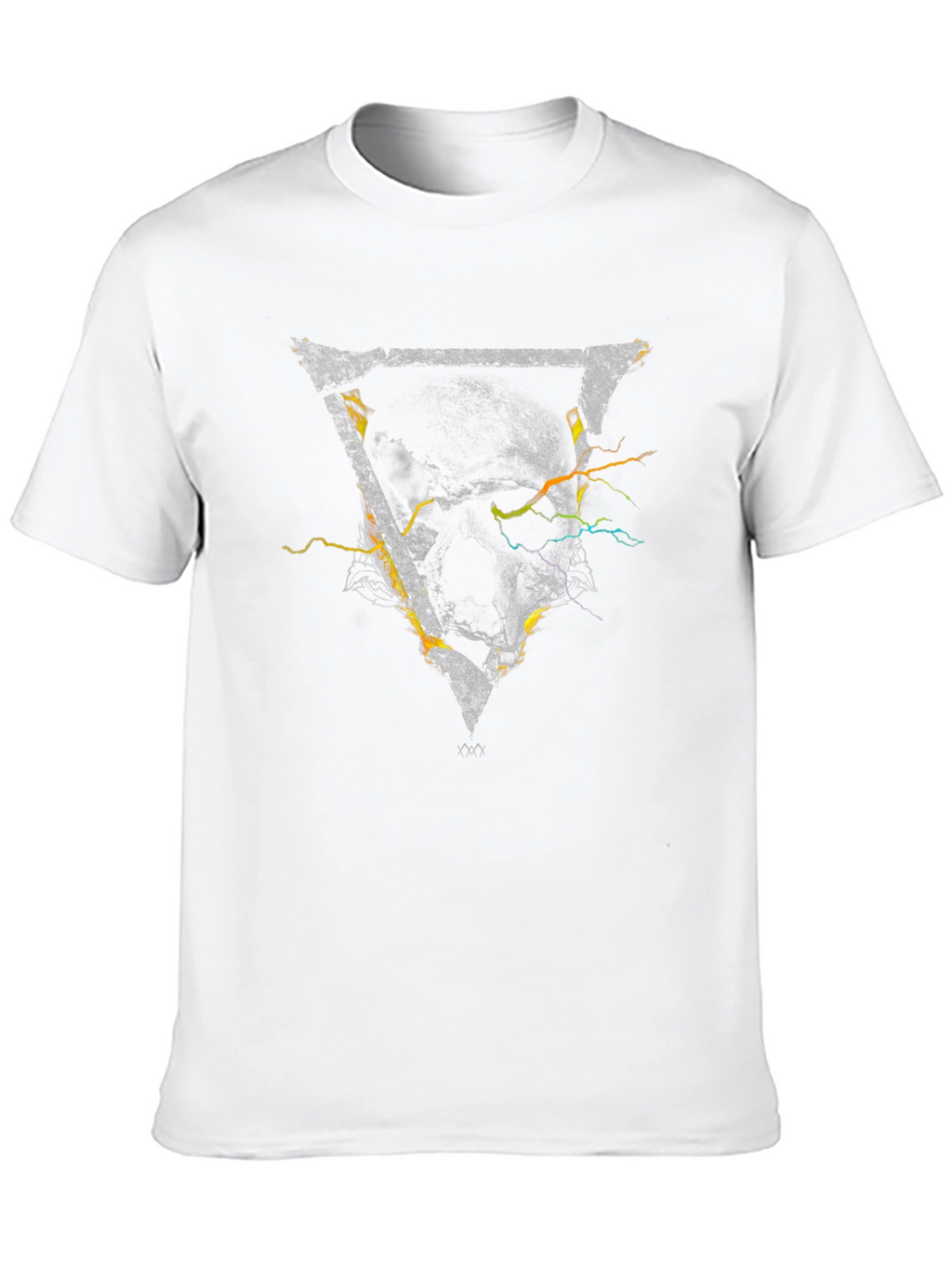 Abstract Triangle Graphic Mens Black T-Shirt