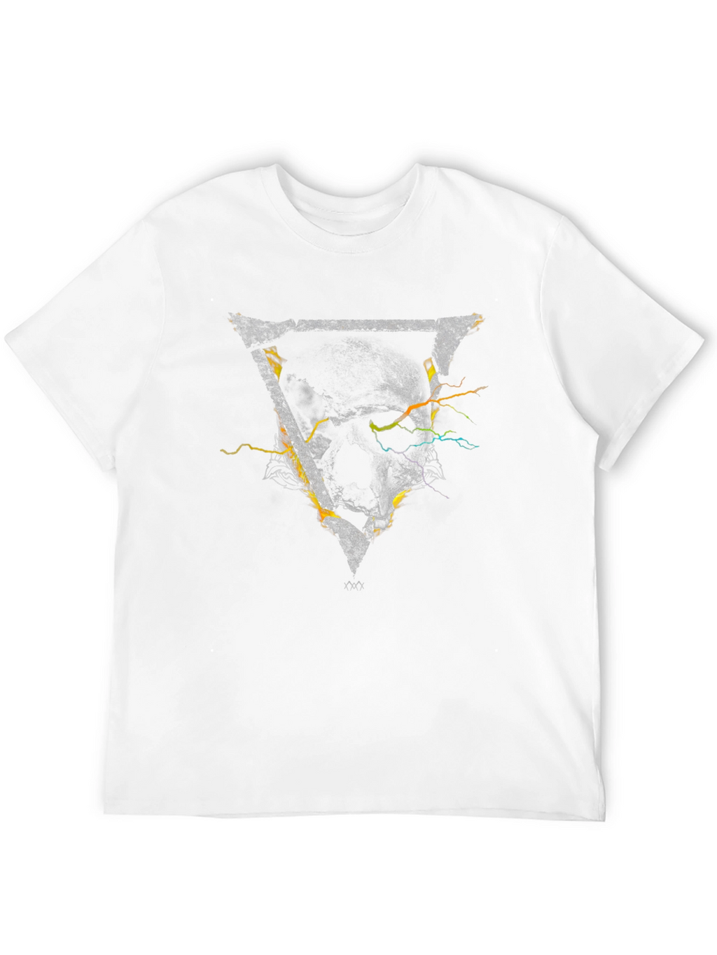 Abstract Triangle Graphic Mens Black T-Shirt
