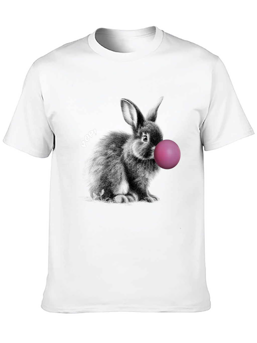 Rabbit Bubble Gum Pop Graphic T-Shirt