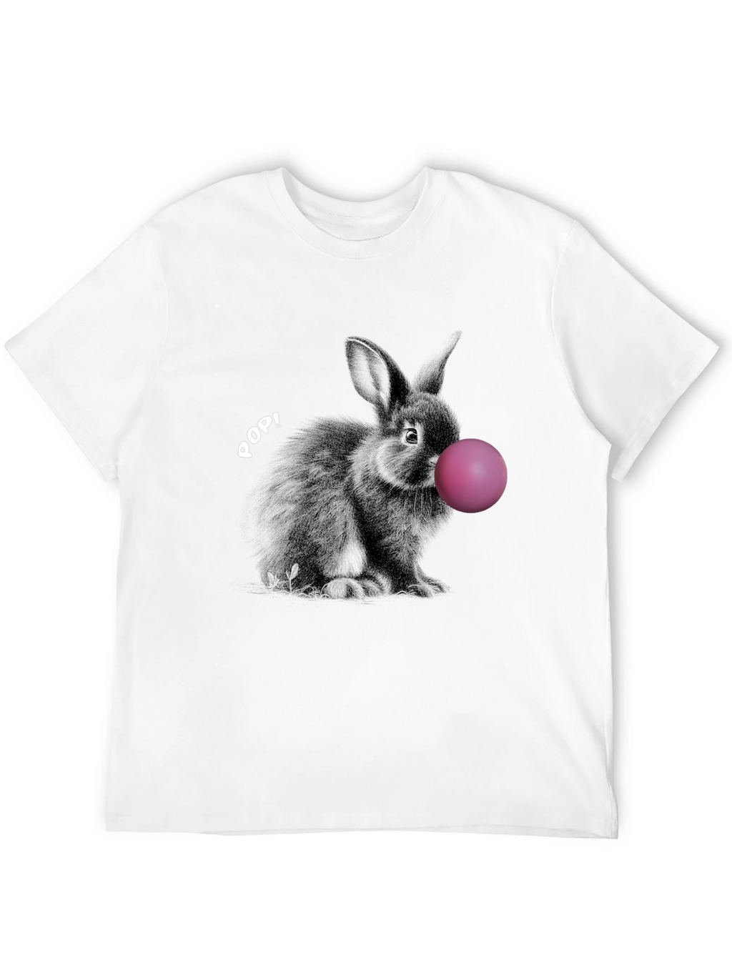 Rabbit Bubble Gum Pop Graphic T-Shirt