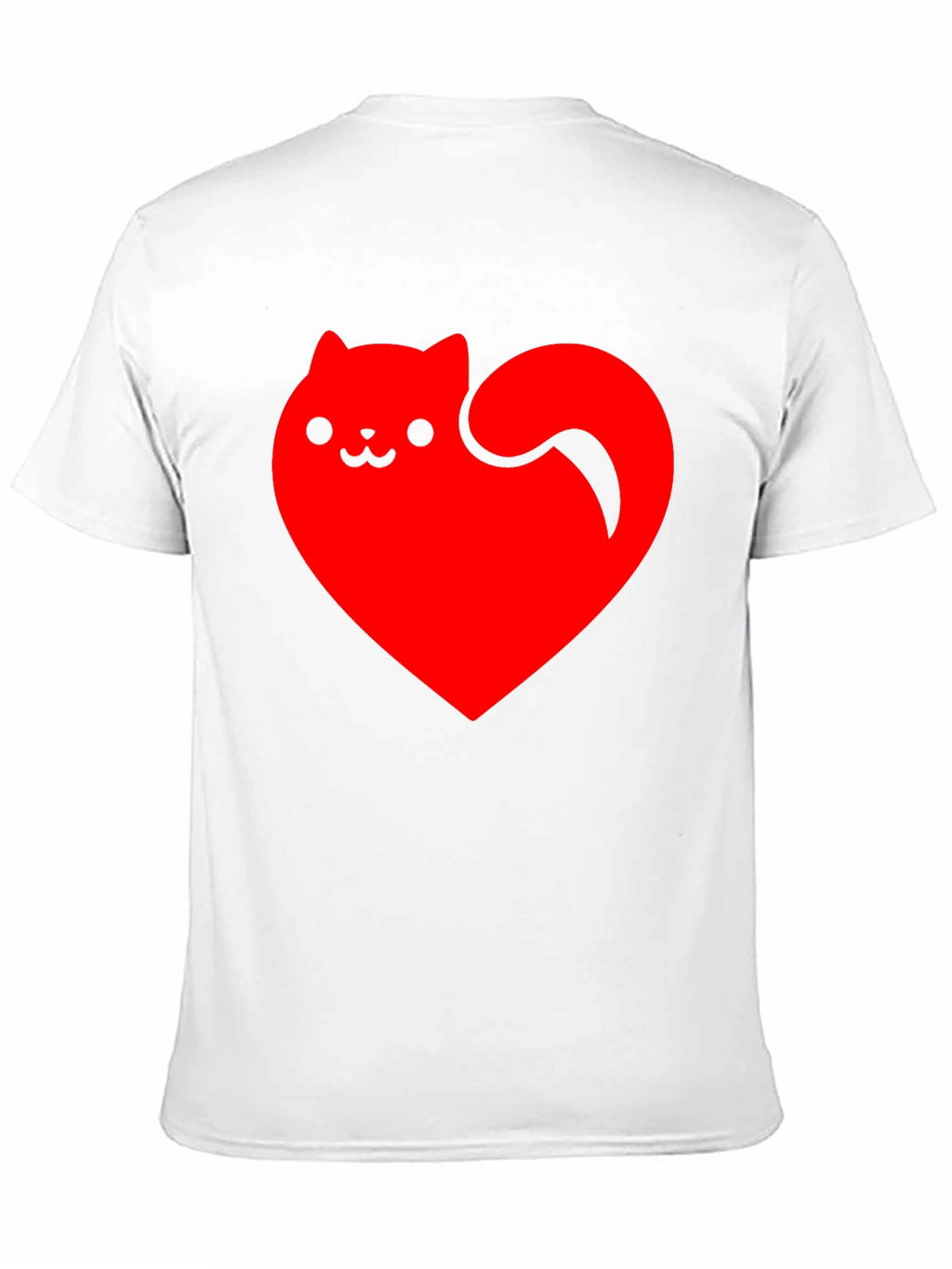 Heart Cat Black T-Shirt