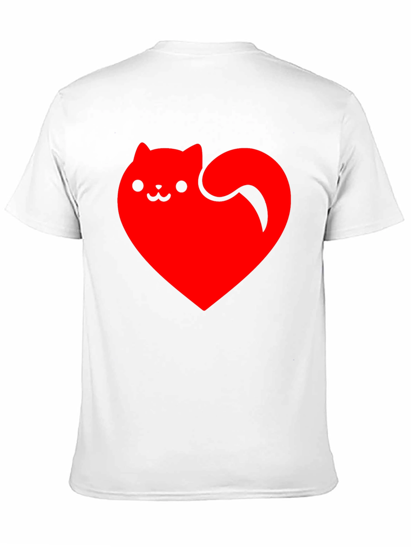 Heart Cat Black T-Shirt