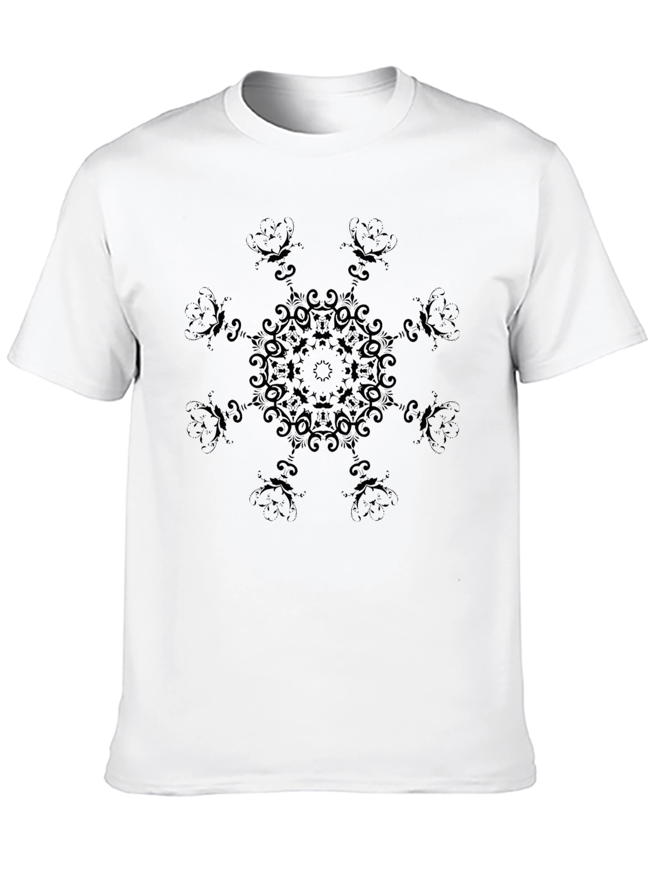 Black Mandala Graphic Tee - Stylish Mens T-Shirt