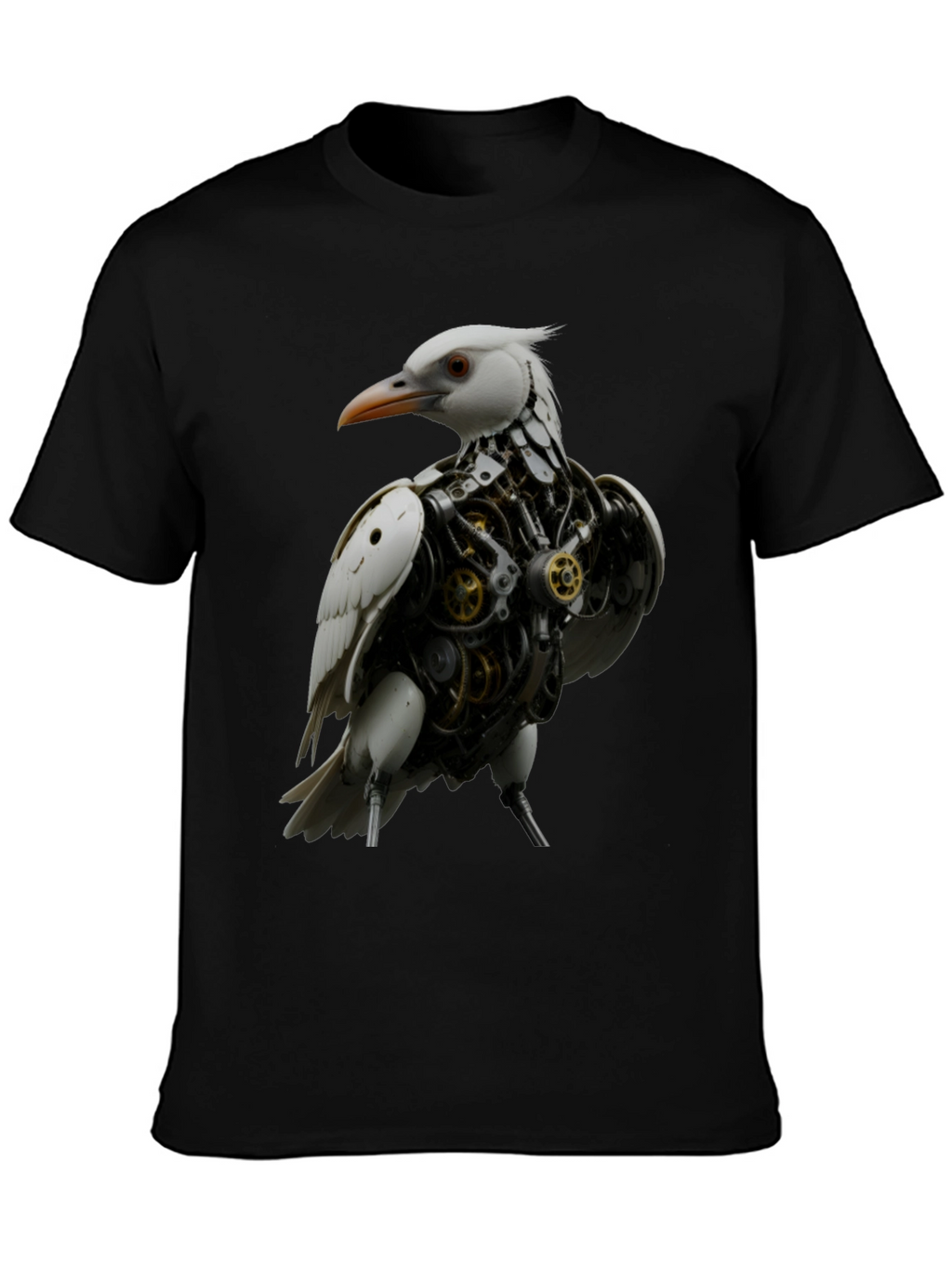 Steampunk Bird Graphic Tee - Unique Design