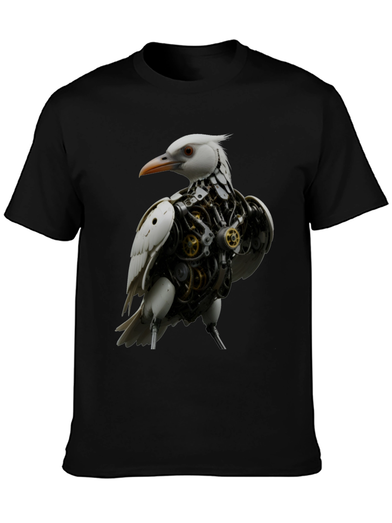 Steampunk Bird Graphic Tee - Unique Design