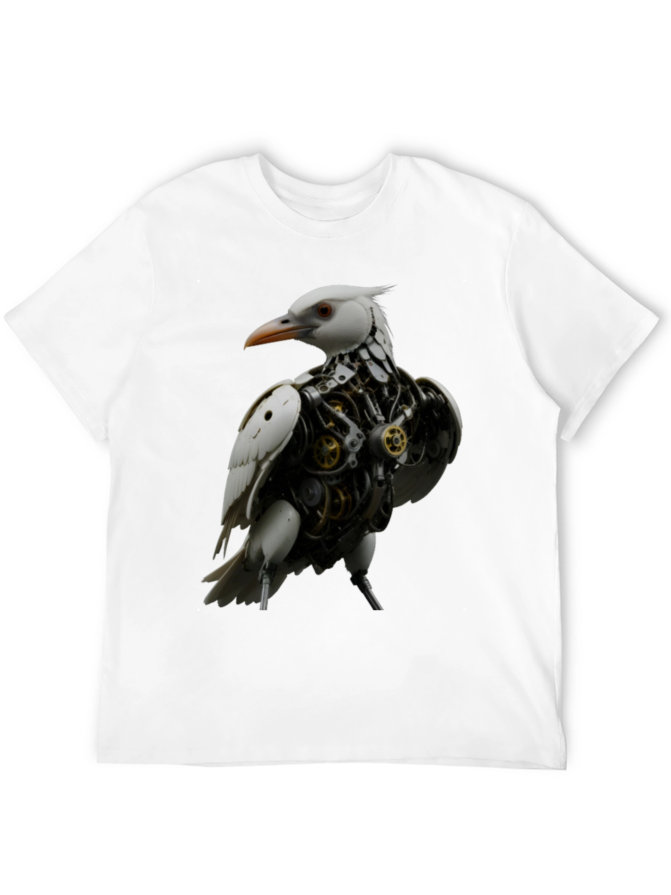 Steampunk Bird Graphic Tee - Unique Design
