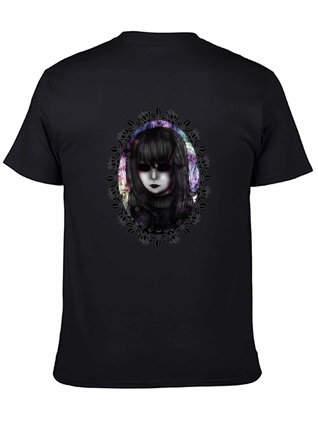 Gothic Doll Graphic Tee - Mens Black T-Shirt