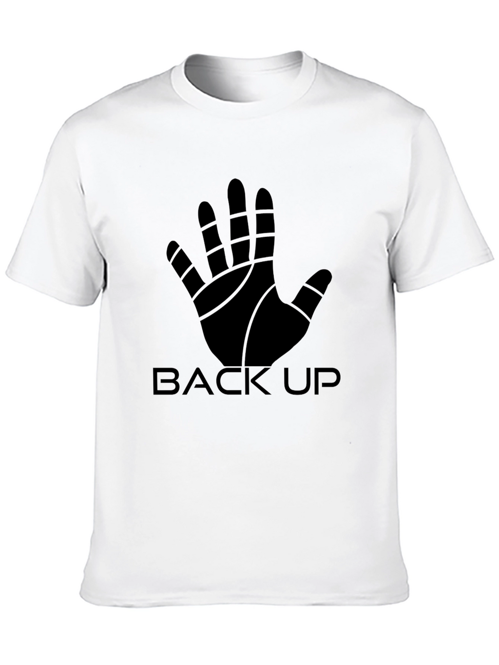 Back Up Hand Graphic Black T-Shirt