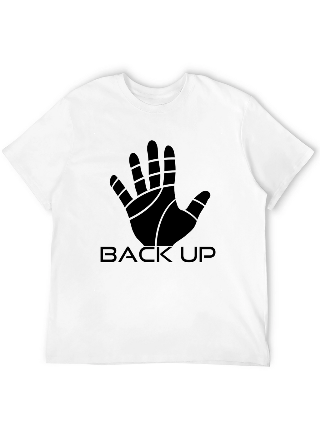 Back Up Hand Graphic Black T-Shirt